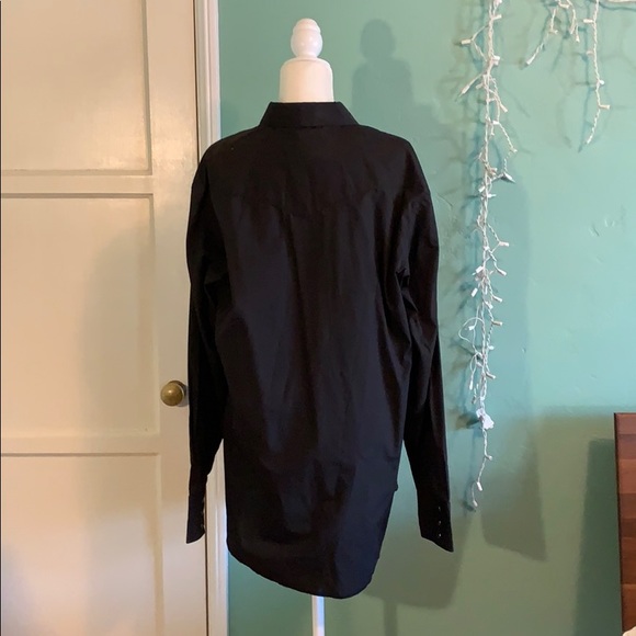 Men’s Button Up Shirt - Black - Picture 5 of 5